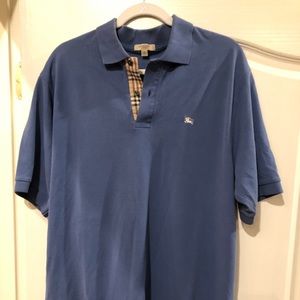 Burberry London 👕 polo,  size large Blue 🔵